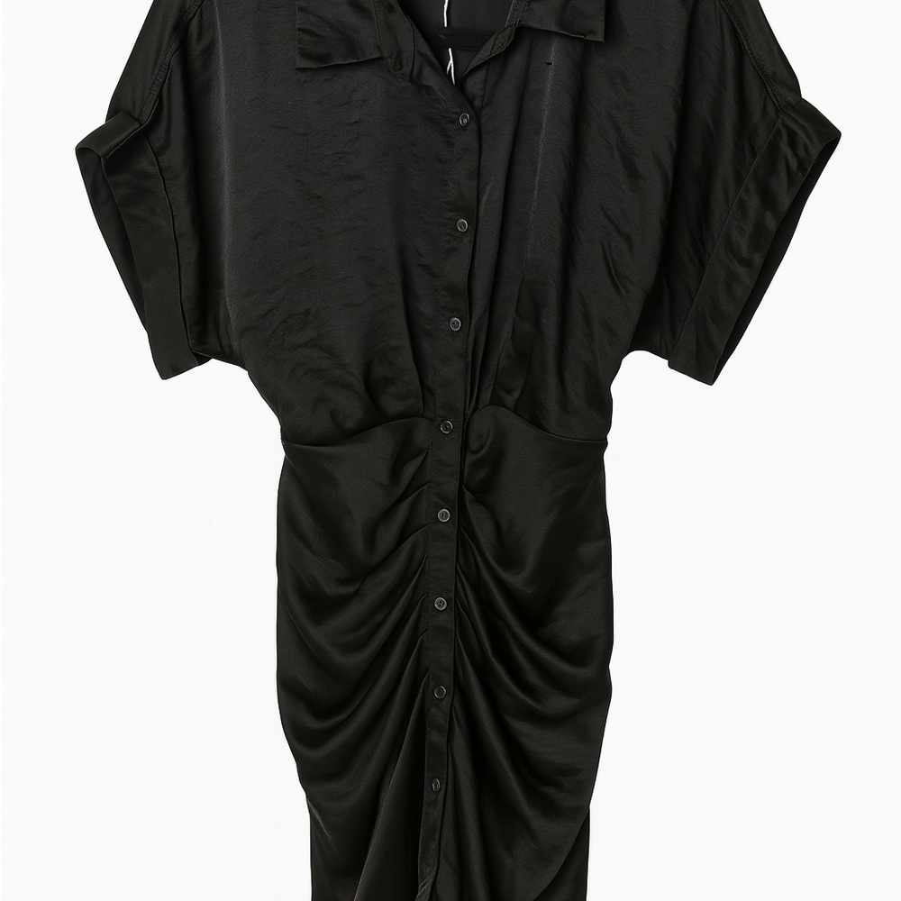 Steve Madden Black Button-Down Dress